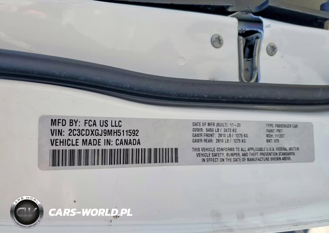 2021 Dodge Charger Scat Pack VIN:2C3CDXGJ9MH511592 - 12