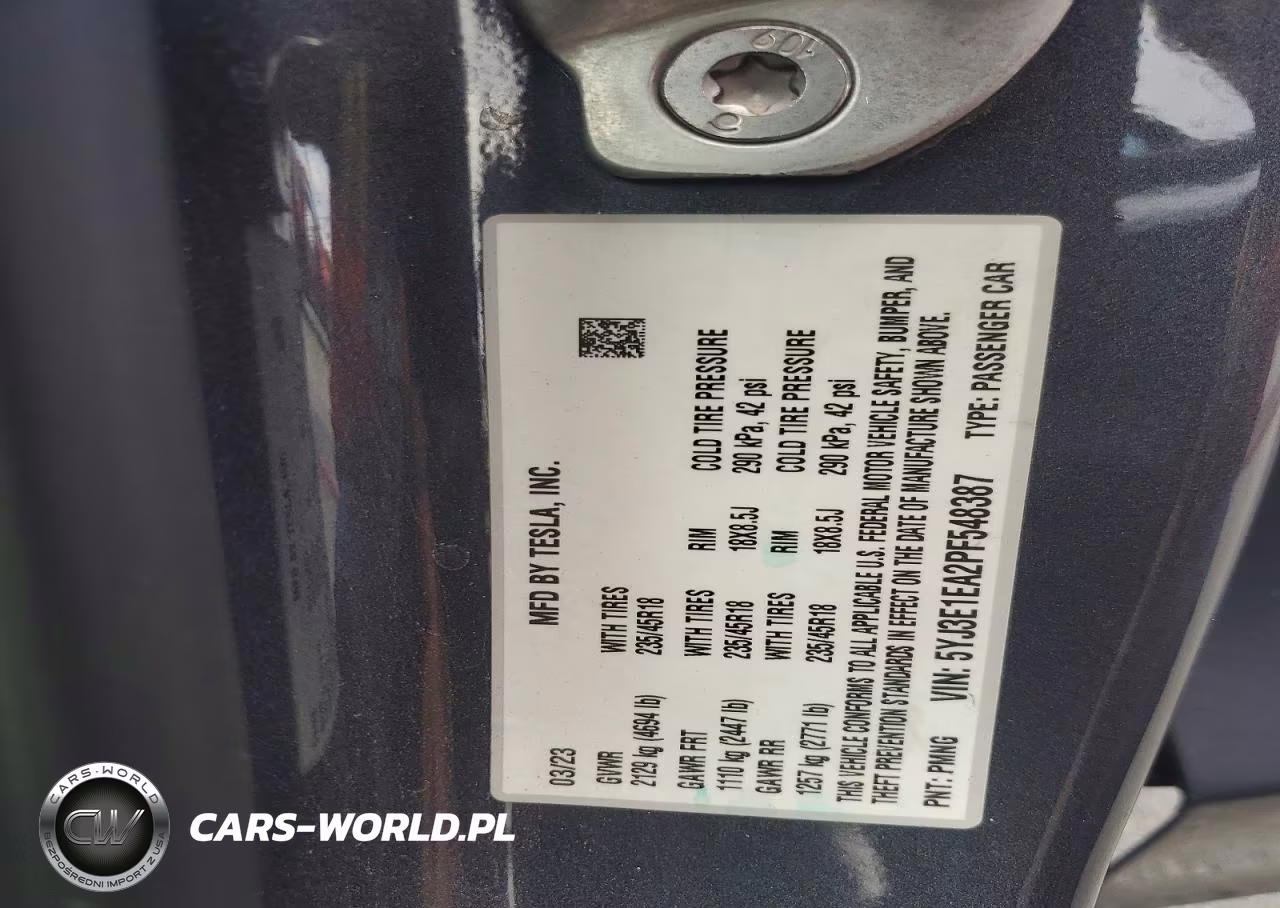 2023 Tesla Model 3 VIN:5YJ3E1EA2PF548387 - 12