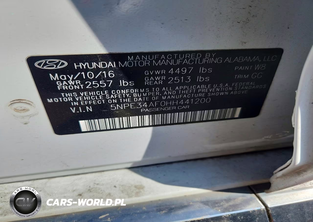 2017 Hyundai Sonata Sport VIN:5NPE34AF0HH441200 - 12