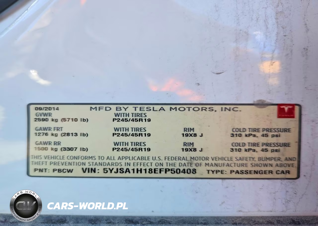 2014 Tesla Model S VIN:5YJSA1H18EFP50408 - 12
