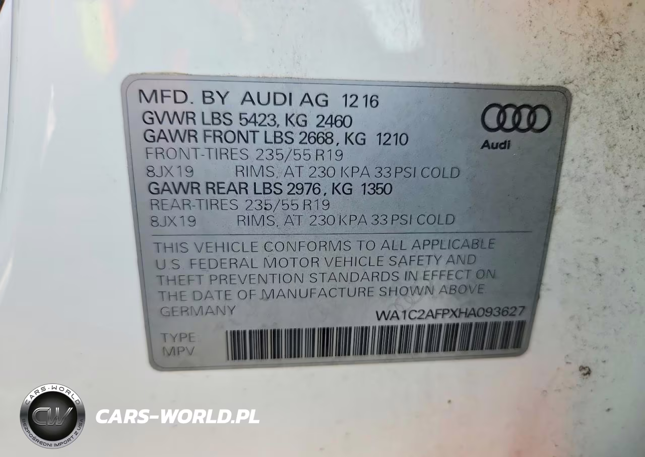 2017 Audi Q5 Premium VIN:WA1C2AFPXHA093627 - 14
