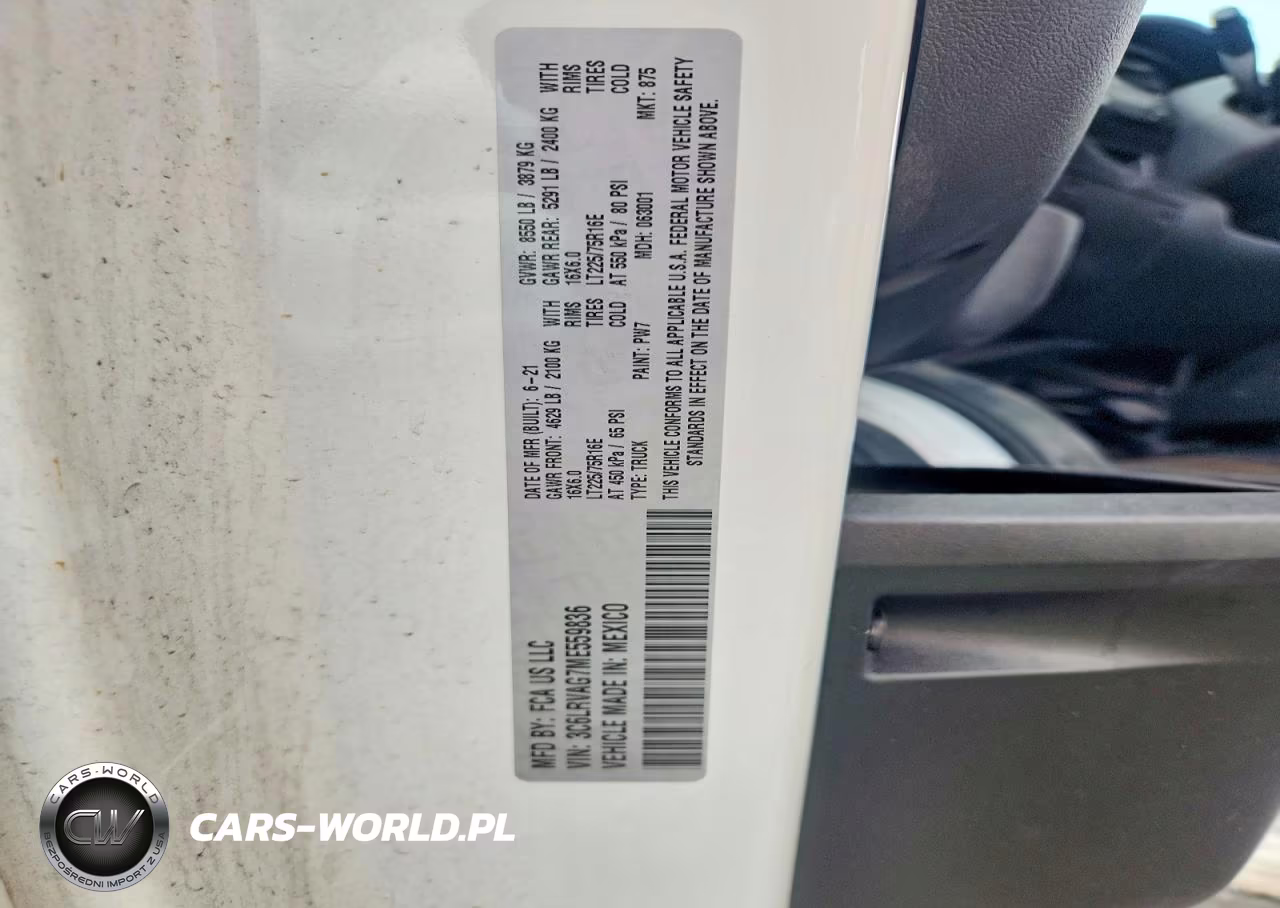 2021 Ram Promaster 1500 1500 Standard VIN:3C6LRVAG7ME559836 - 13