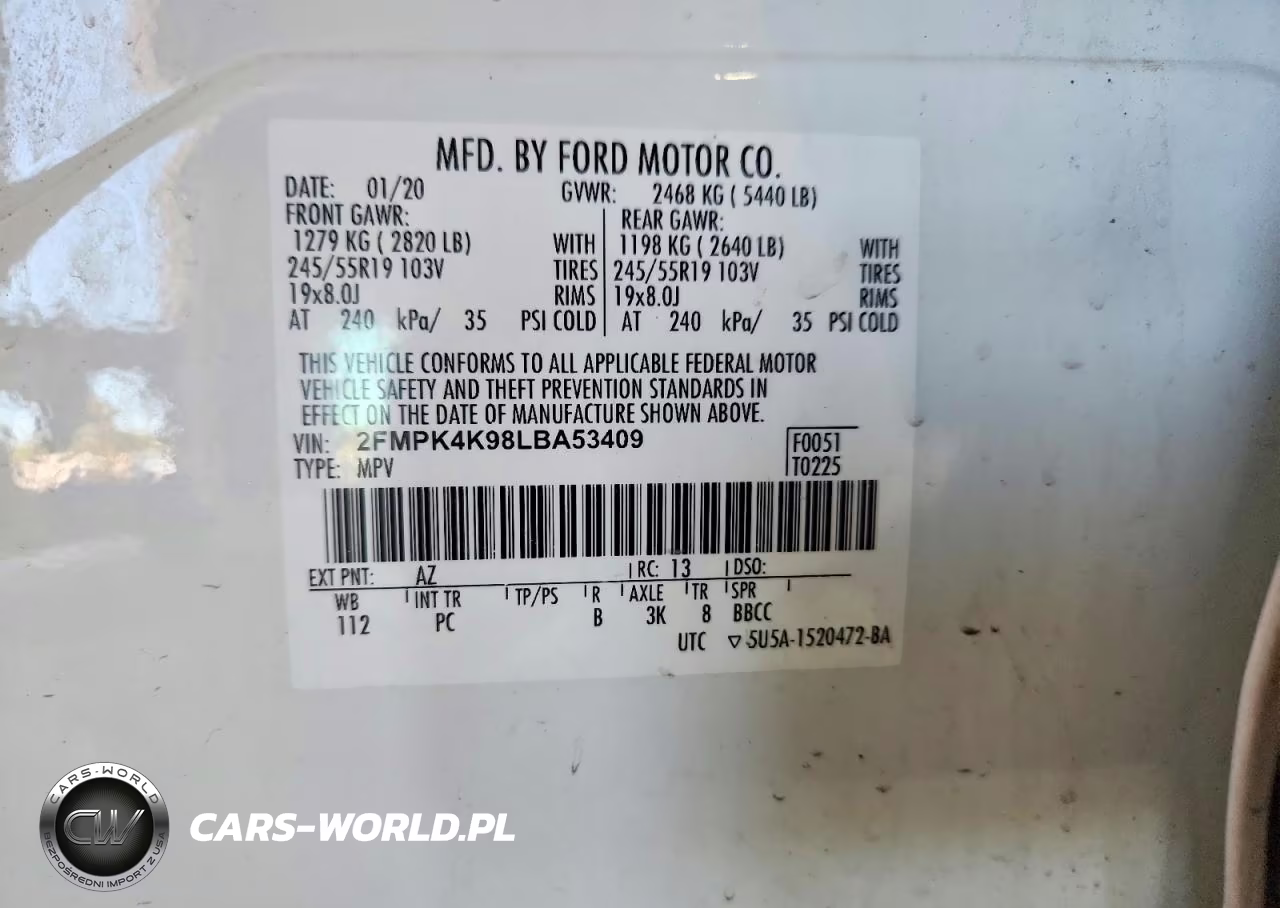 2020 Ford Edge Titanium VIN:2FMPK4K98LBA53409 - 13