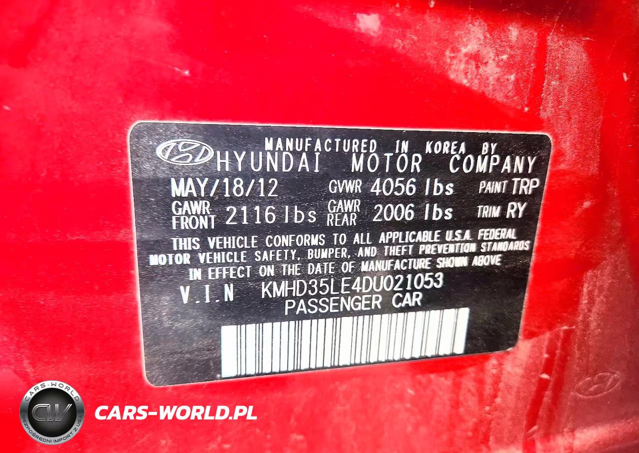 2013 Hyundai Elantra Gt Base VIN:KMHD35LE4DU021053 - 12