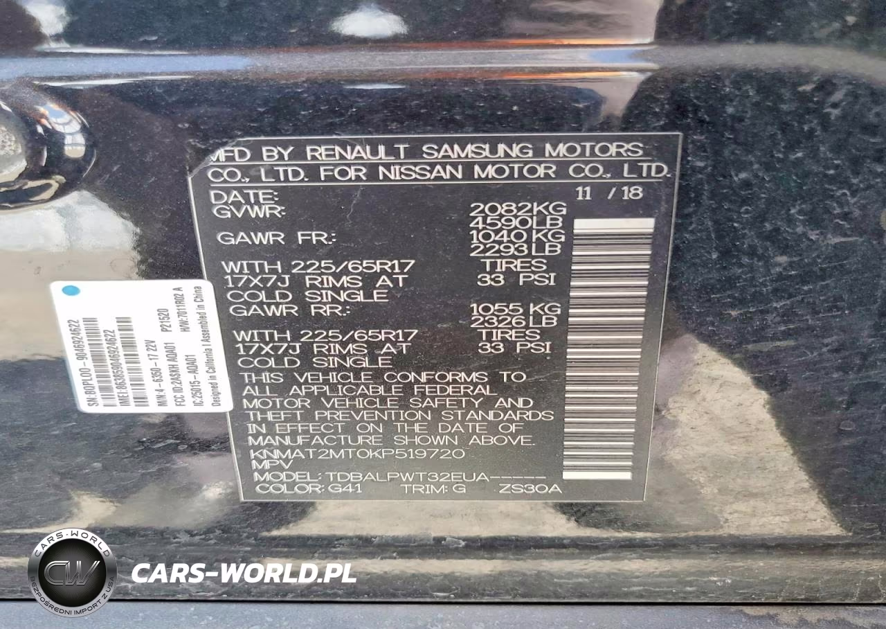 2019 Nissan Rogue S VIN:KNMAT2MT0KP519720 - 13