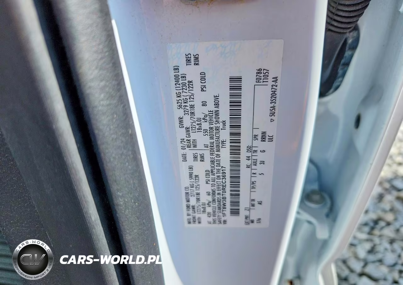2024 Ford F350 Super Duty VIN:1FT8W3BT0REC36917 - 12