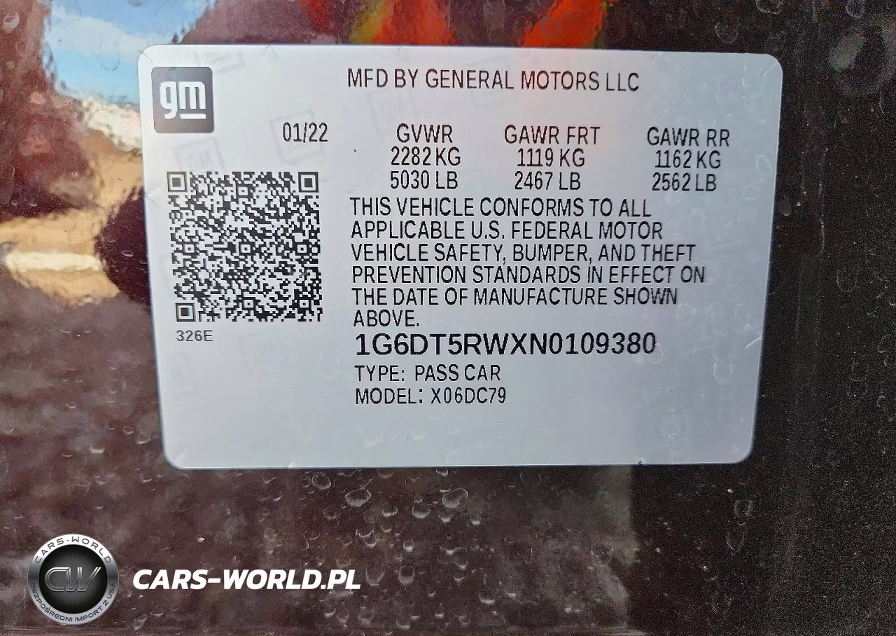 2022 Cadillac Ct5 Premium Luxury VIN:1G6DT5RWXN0109380 - 13