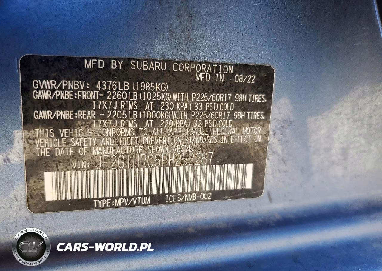 2023 Subaru Crosstrek Sport VIN:JF2GTHRC6PH252267 - 13