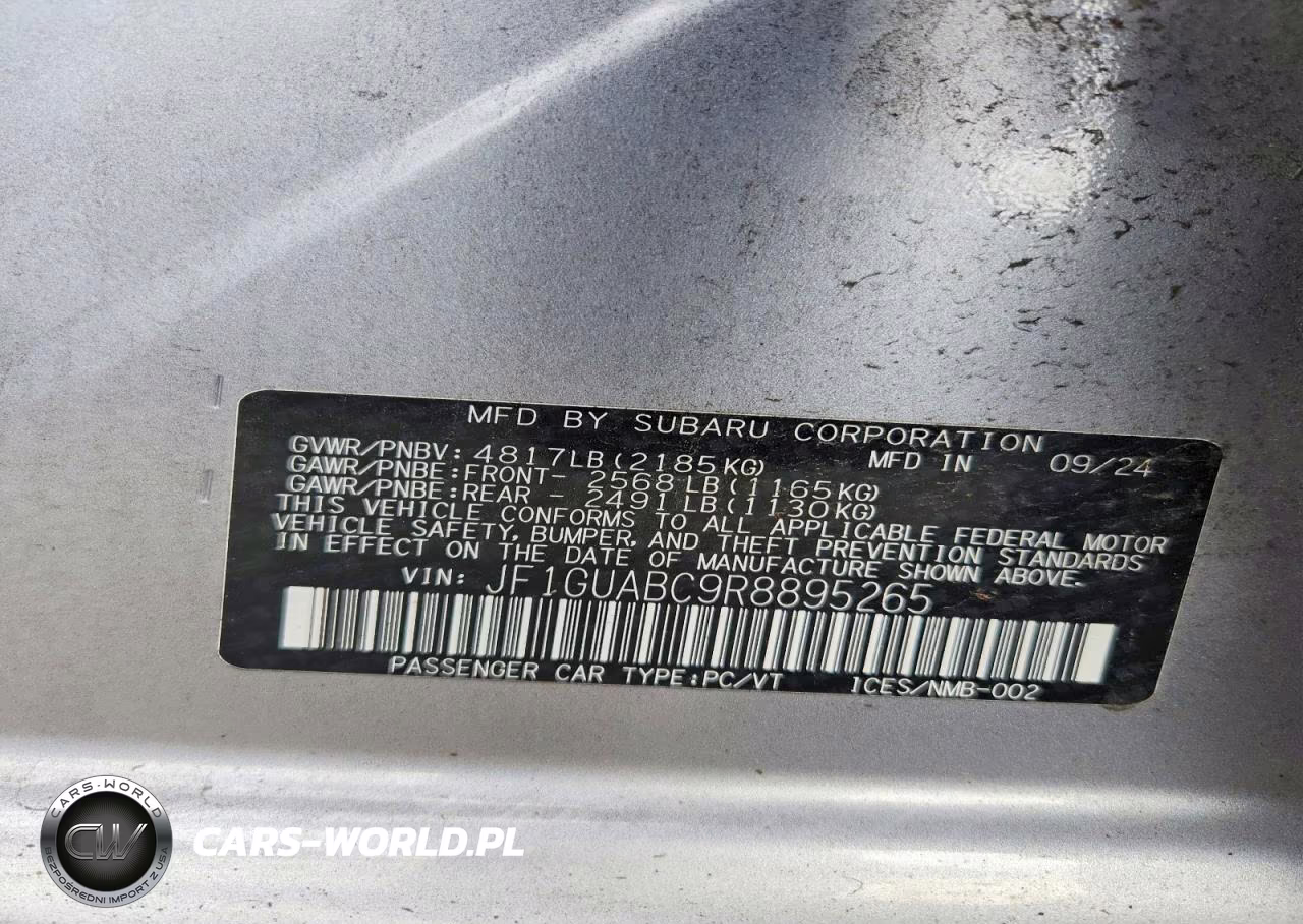 2024 Subaru Impreza VIN:JF1GUABC9R8895265 - 12