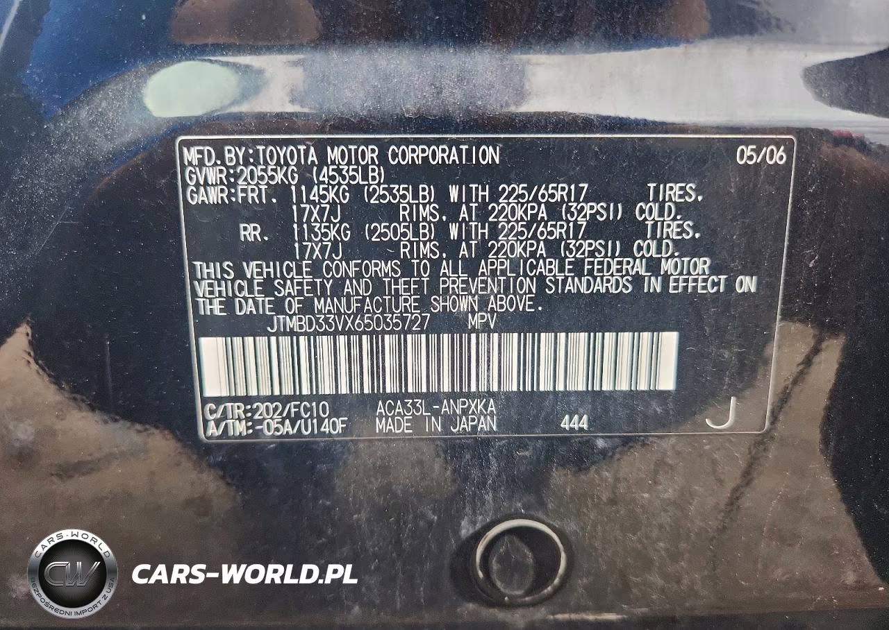 2006 Toyota Rav4 Base VIN:JTMBD33VX65035727 - 12