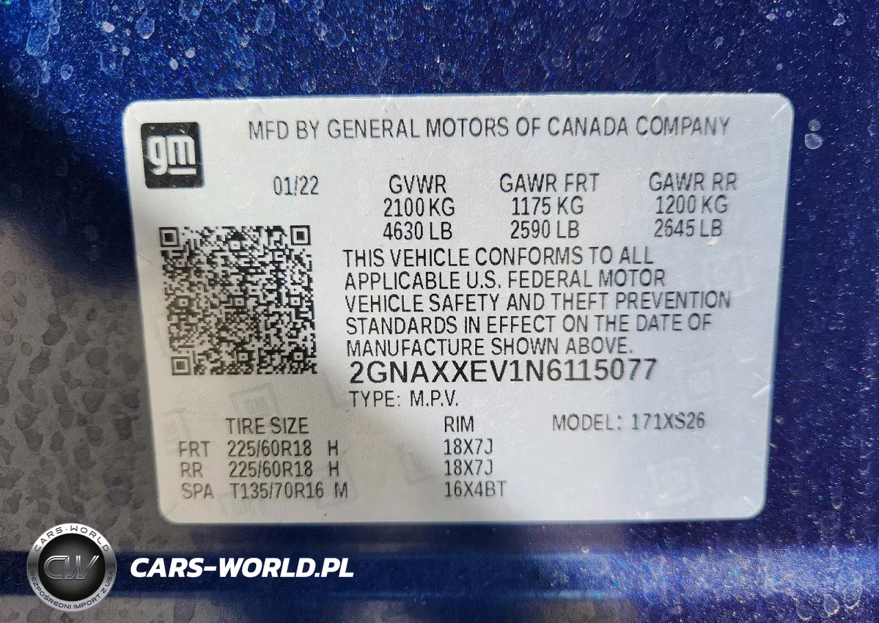 2022 Chevrolet Equinox Premier VIN:2GNAXXEV1N6115077 - 13