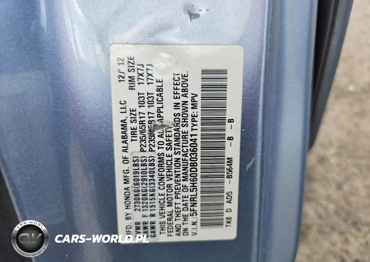 2013 Honda Odyssey Ex-L VIN:5FNRL5H60DB036041 - 14