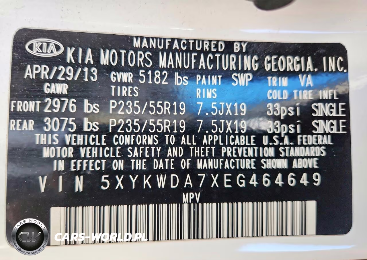2014 Kia Sorento Sx VIN:5XYKWDA7XEG464649 - 13