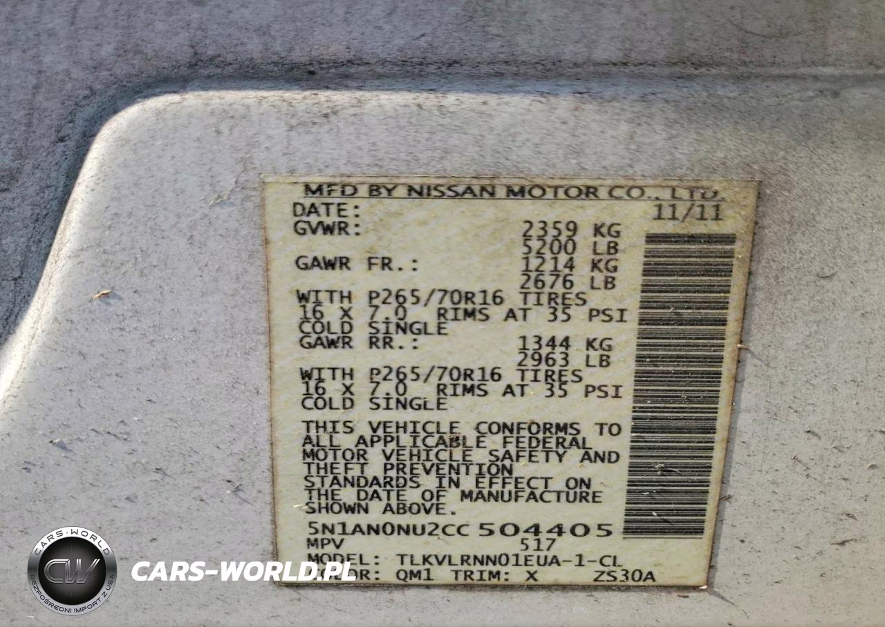 2012 Nissan Xterra X VIN:5N1AN0NU2CC504405 - 13