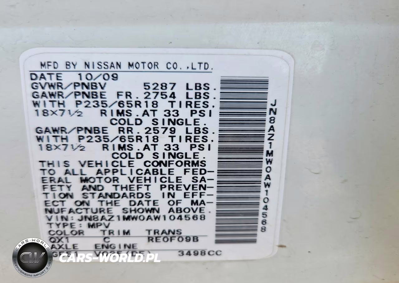 2010 Nissan Murano S VIN:JN8AZ1MW0AW104568 - 12