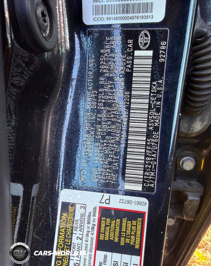 2013 Toyota Camry Se VIN:4T1BF1FK6DU712206 - 10