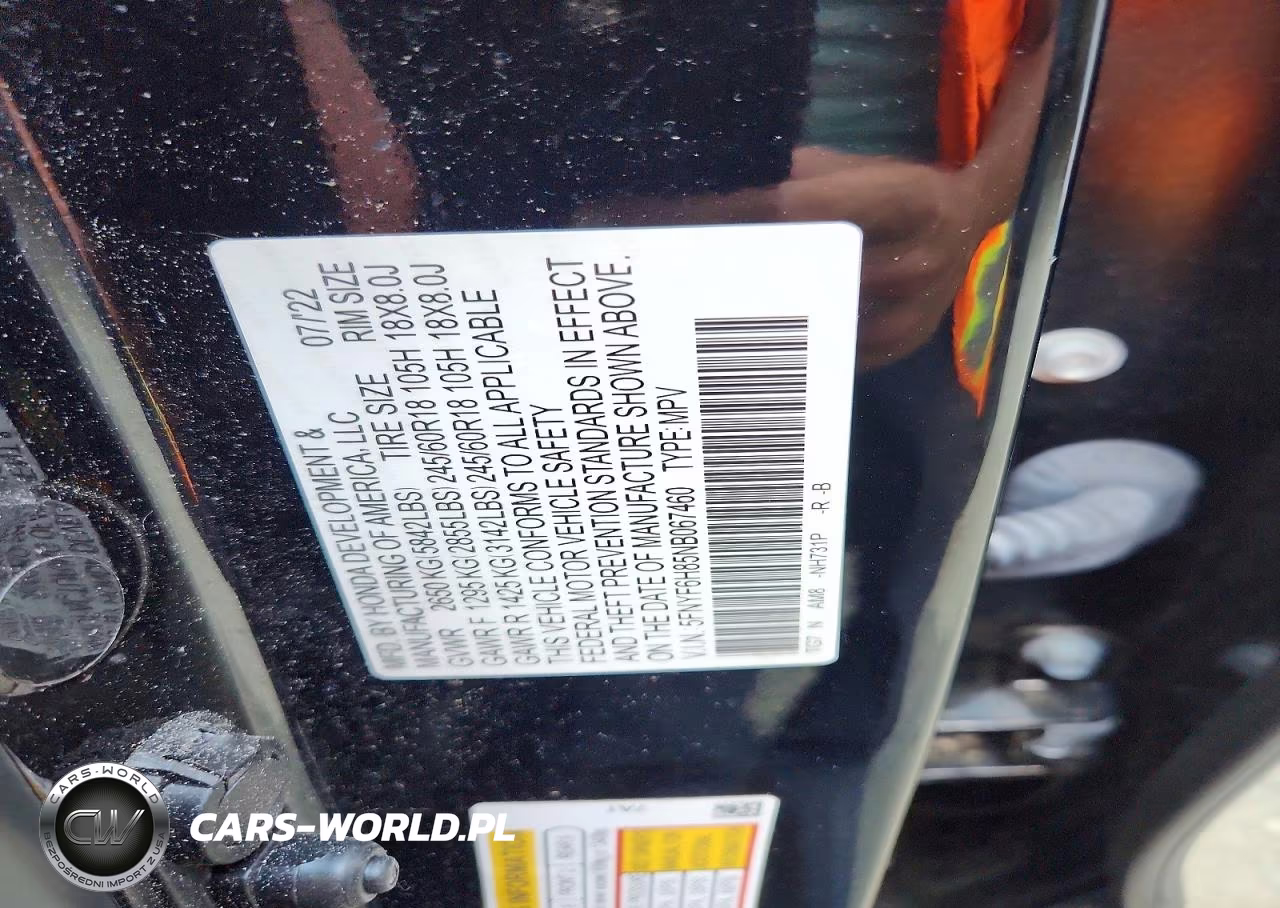 2022 Honda Pilot Trailsport VIN:5FNYF6H85NB067460 - 13