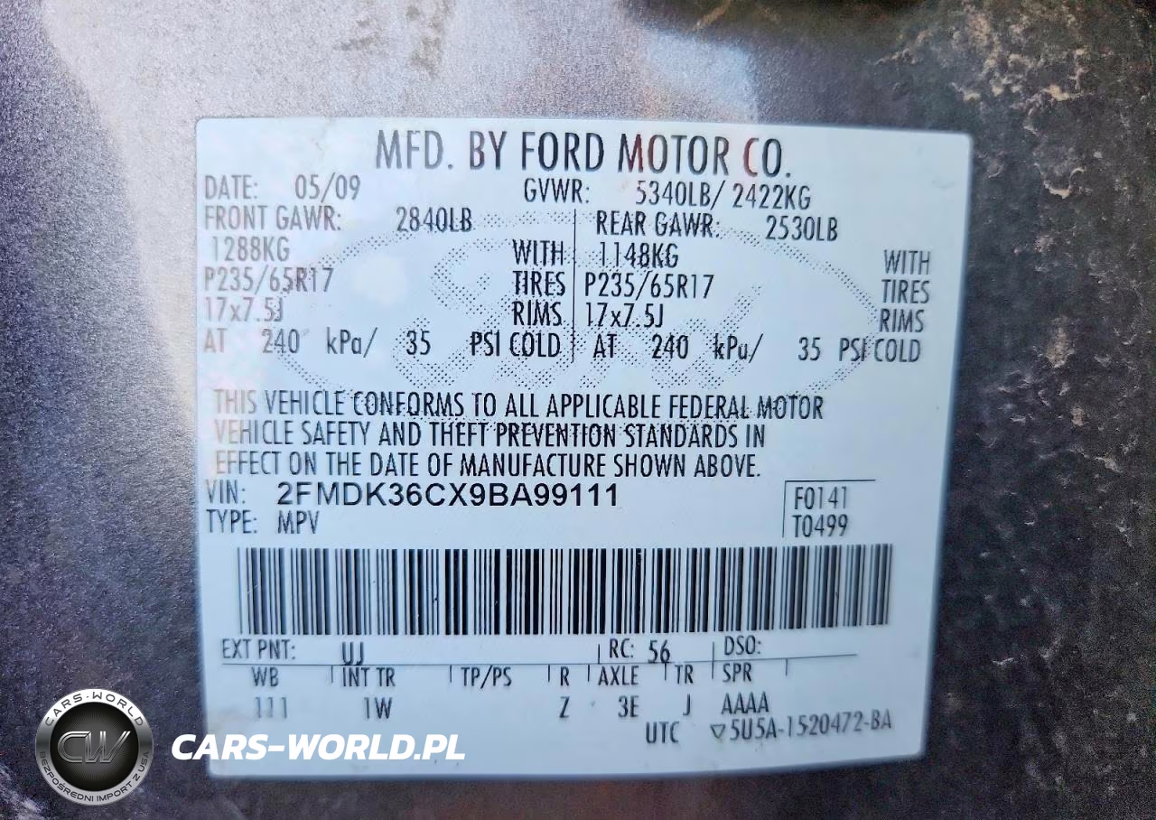 2009 Ford Edge Se VIN:2FMDK36CX9BA99111 - 13
