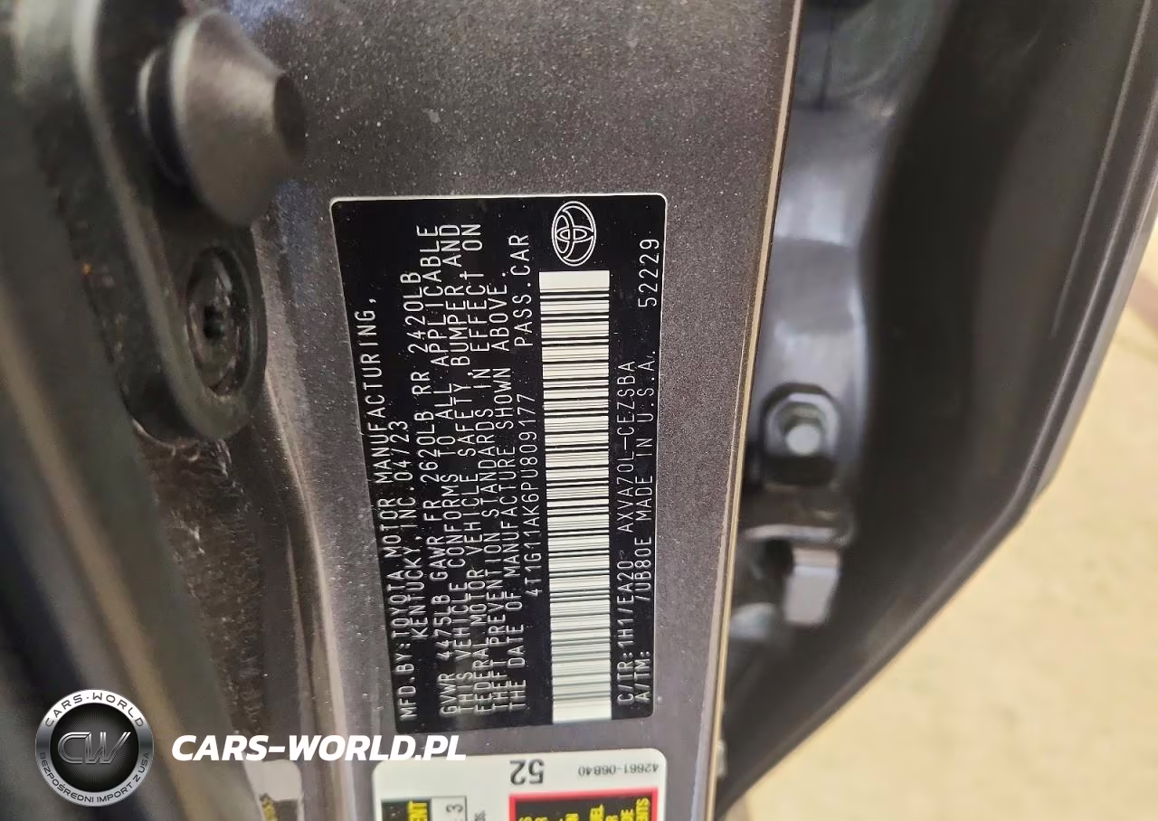 2023 Toyota Camry Se VIN:4T1G11AK6PU809177 - 12