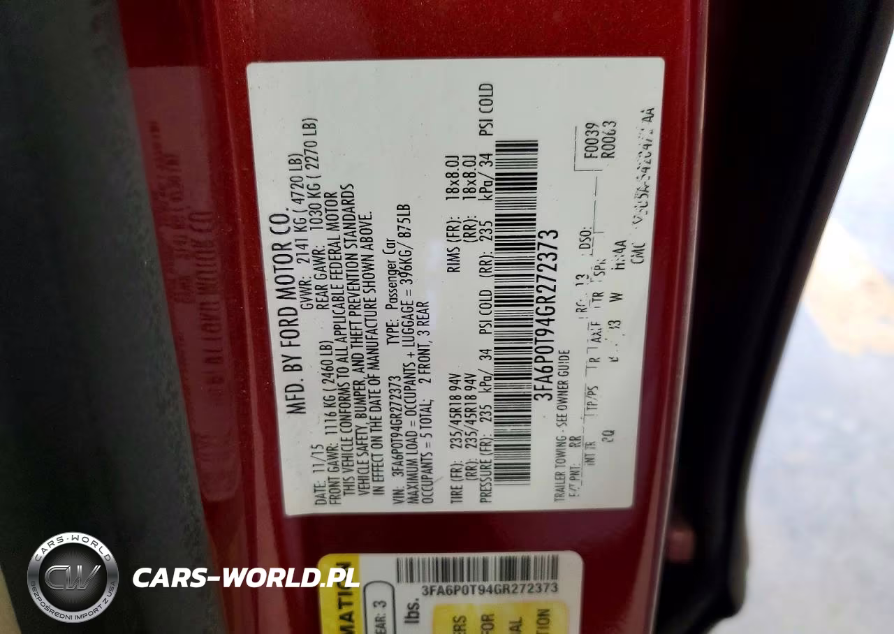 2016 Ford Fusion Se VIN:3FA6P0T94GR272373 - 12