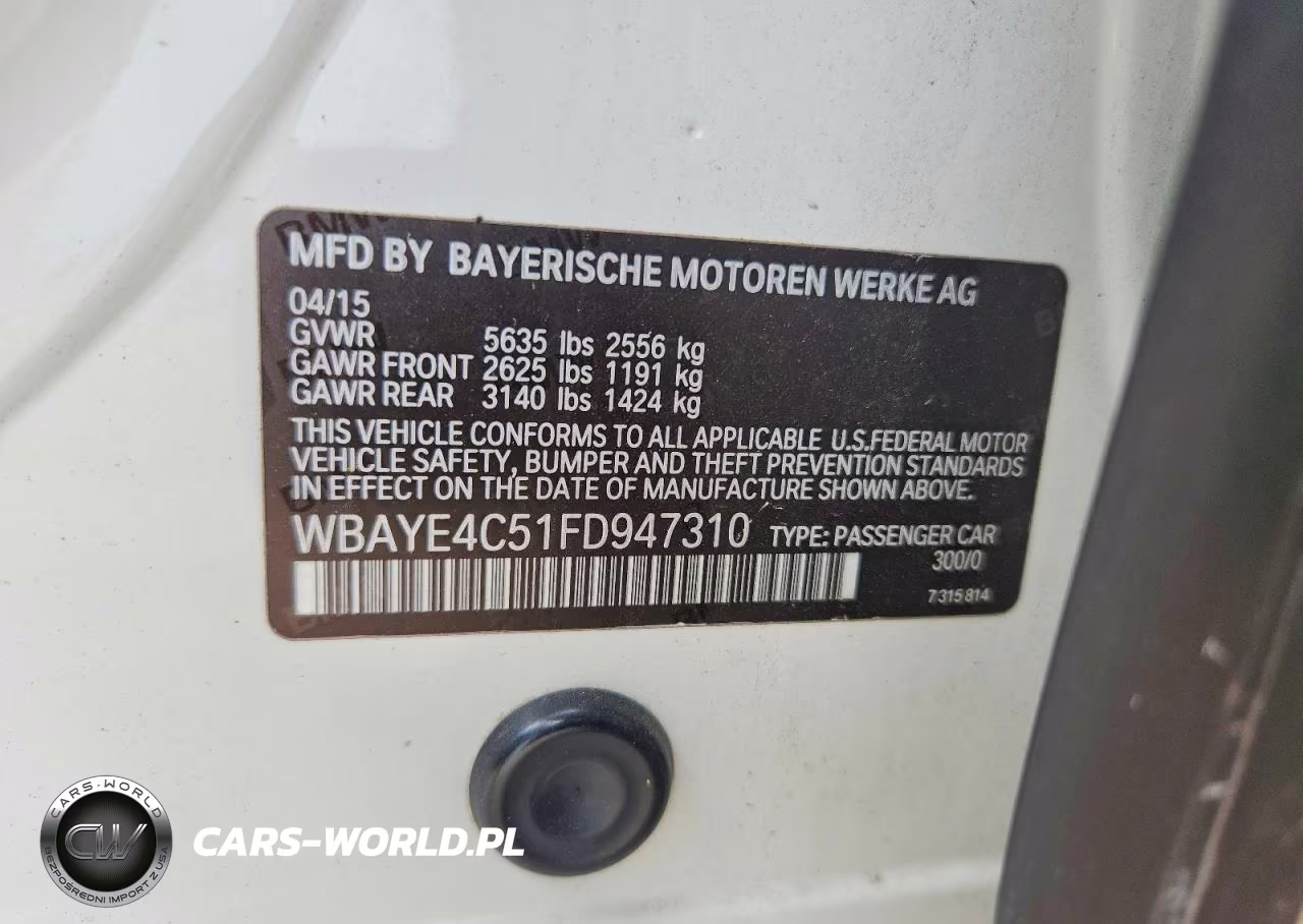 2015 BMW 740 Li VIN:WBAYE4C51FD947310 - 13
