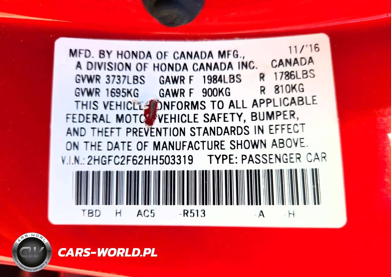 2017 Honda Civic Lx VIN:2HGFC2F62HH503319 - 13