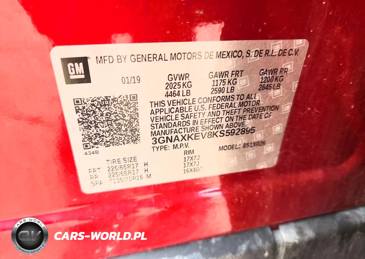 2019 Chevrolet Equinox Lt VIN:3GNAXKEV8KS592895 - 13