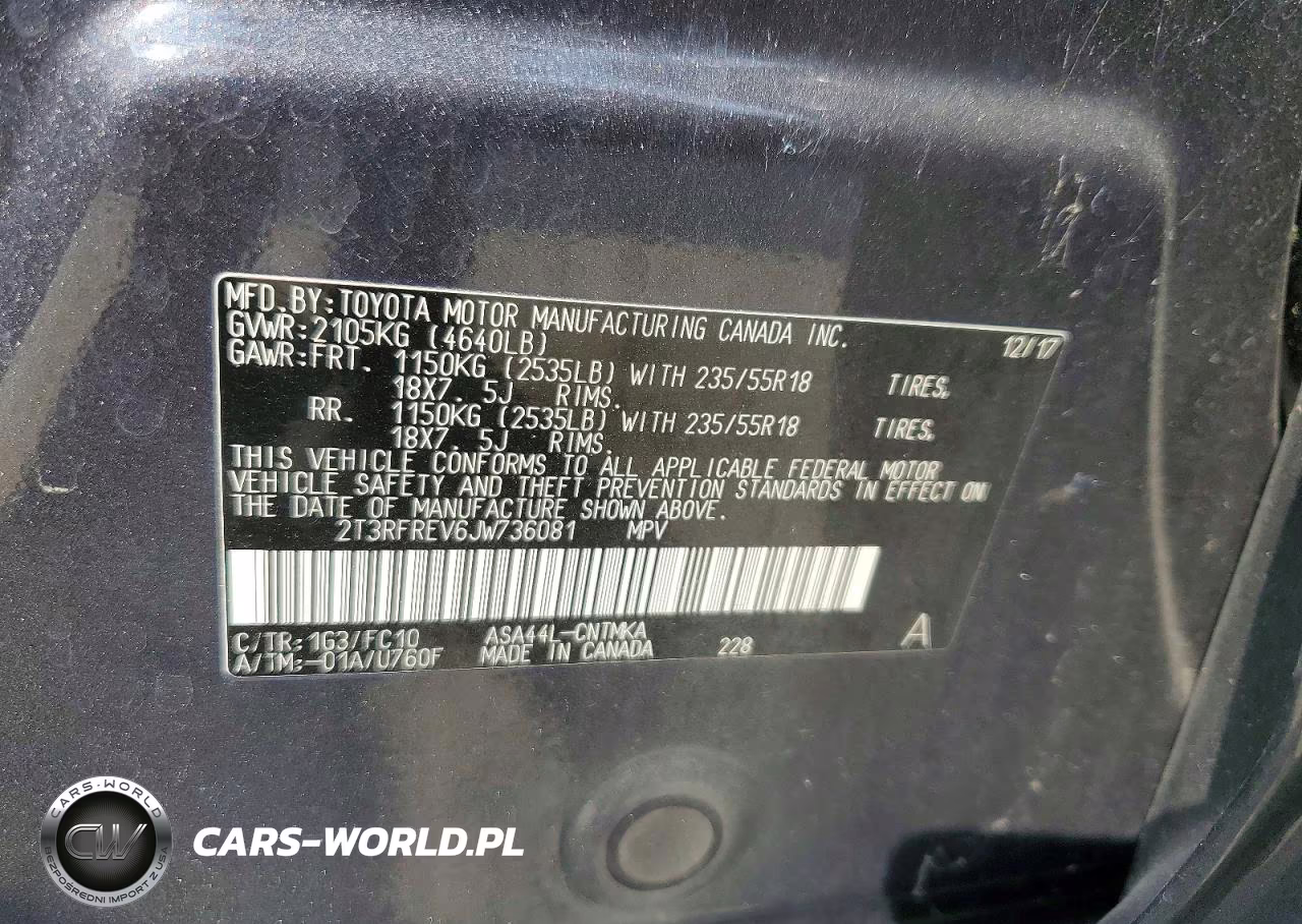 2018 Toyota Rav4 Adventure VIN:2T3RFREV6JW736081 - 12