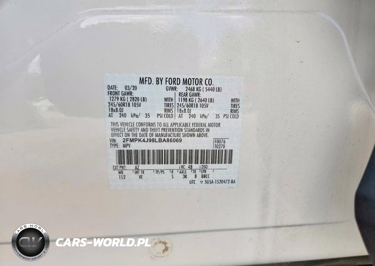 2020 Ford Edge Sel VIN:2FMPK4J98LBA86069 - 13