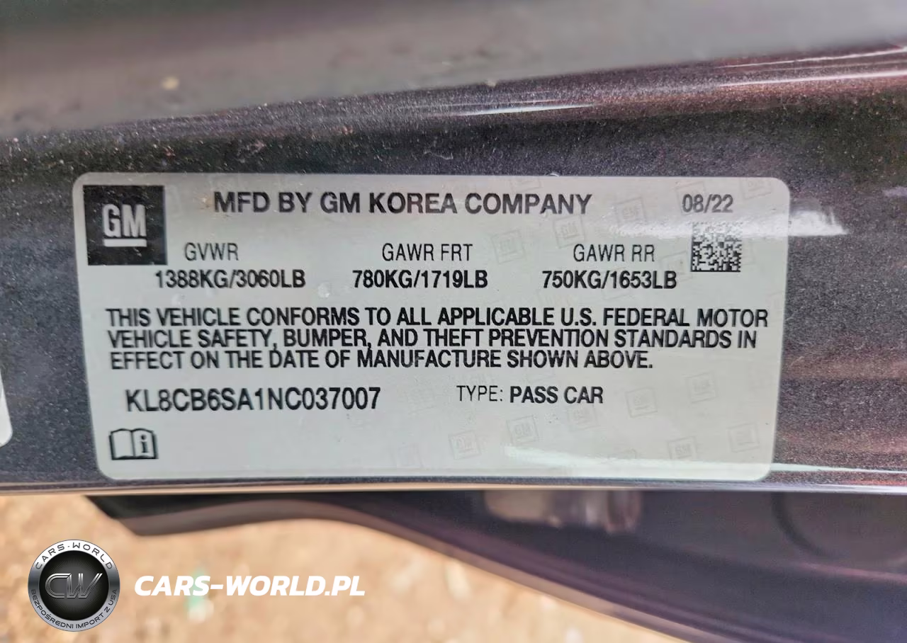 2022 Chevrolet Spark Ls VIN:KL8CB6SA1NC037007 - 12