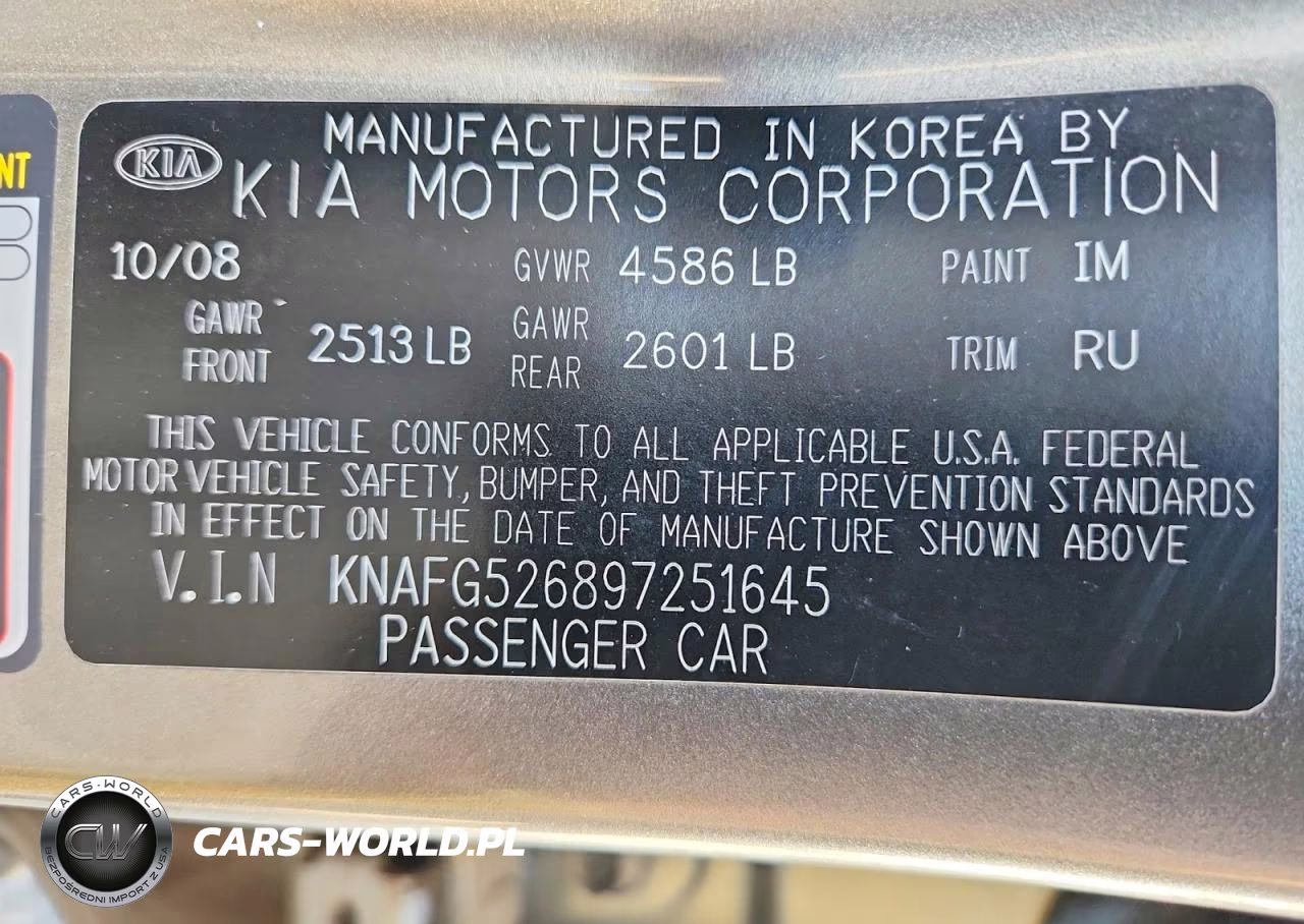 2009 Kia Rondo Lx VIN:KNAFG526897251645 - 12