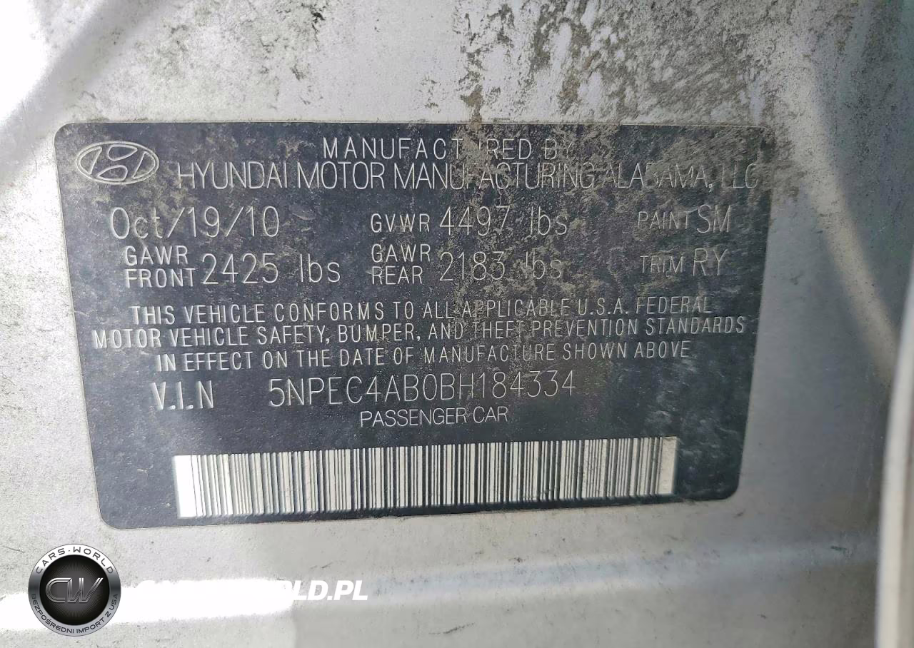 2011 Hyundai Sonata Limited 2.0T VIN:5NPEC4AB0BH184334 - 12