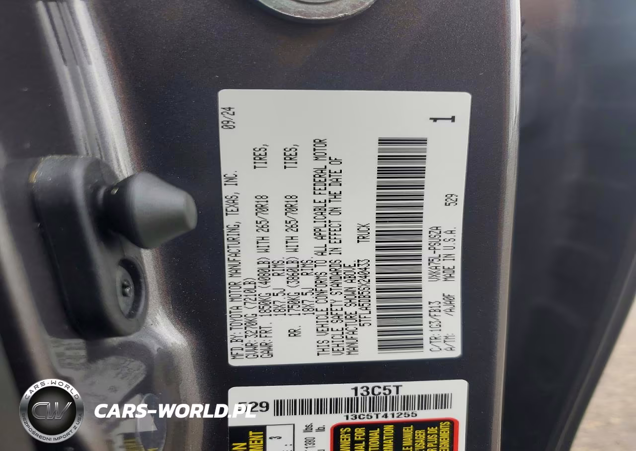 2025 Toyota Tundra Sr5 VIN:5TFLA5DB5SX240433 - 12