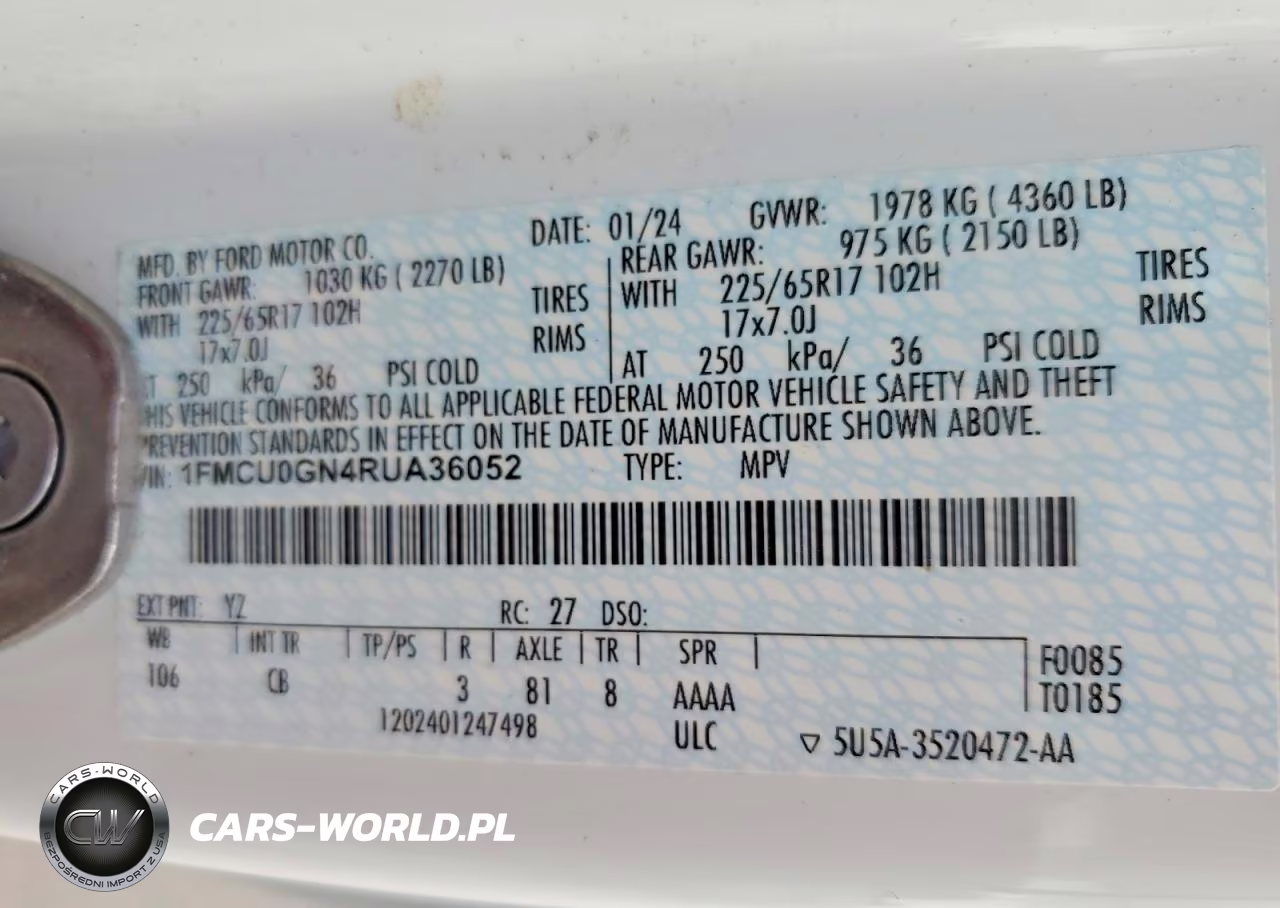 2024 Ford Escape VIN:1FMCU0GN4RUA36052 - 13