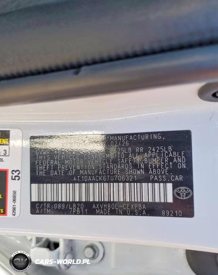 2026 Toyota Camry Xse VIN:4T1DAACK6TU706321 - 13