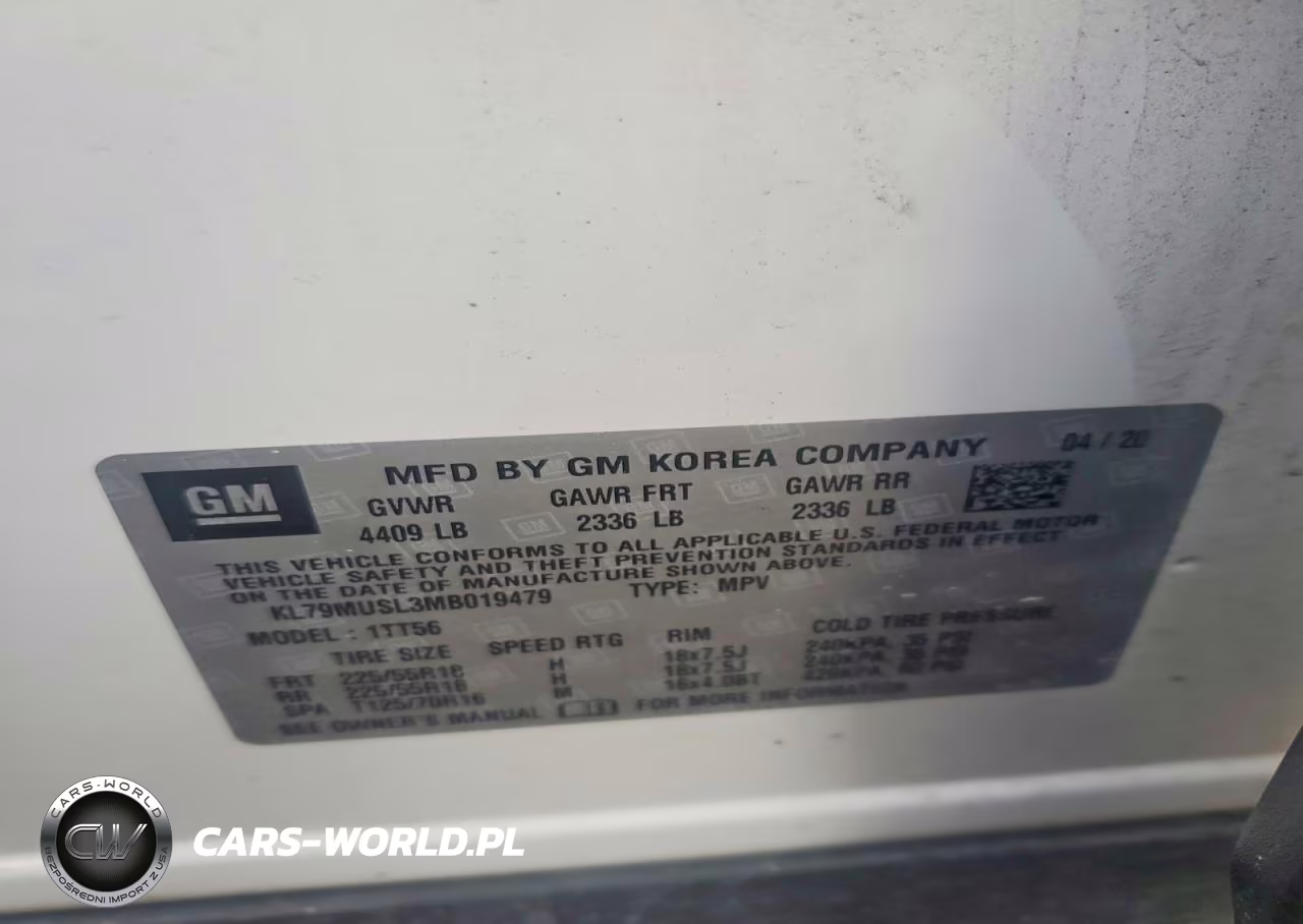 2021 Chevrolet Trailblazer Rs VIN:KL79MUSL3MB019479 - 13