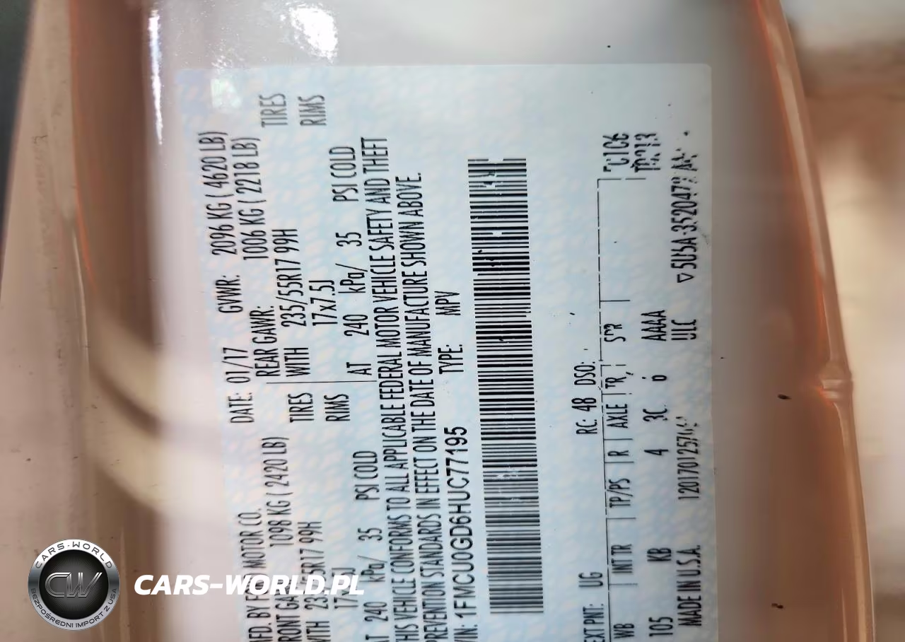 2017 Ford Escape Se VIN:1FMCU0GD6HUC77195 - 13