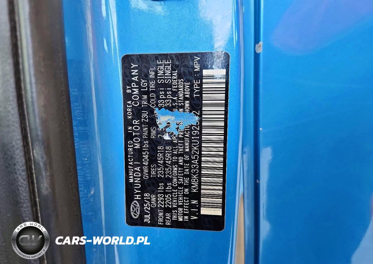 2019 Hyundai Kona Limited VIN:KM8K33A52KU192542 - 12