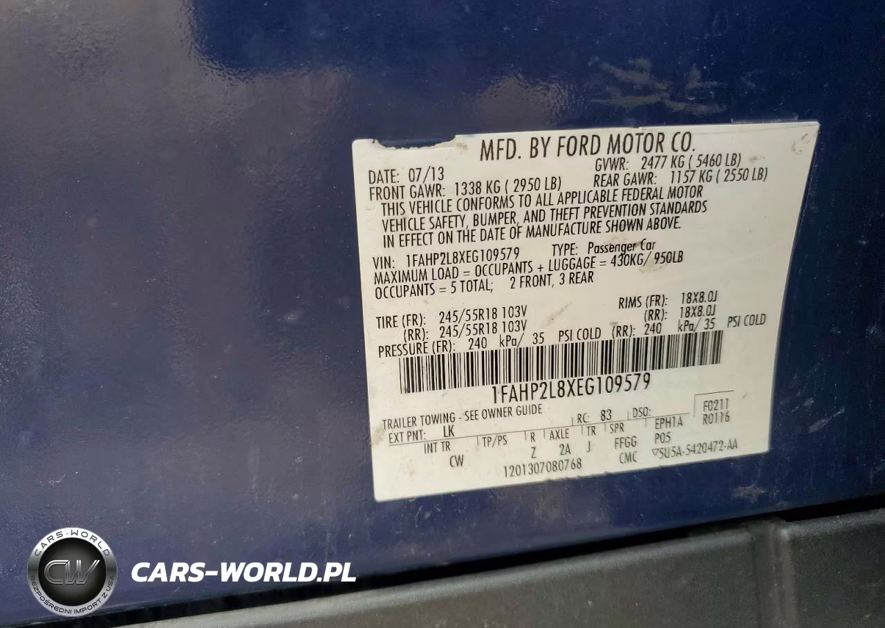 2014 Ford Taurus Police Interceptor VIN:1FAHP2L8XEG109579 - 12