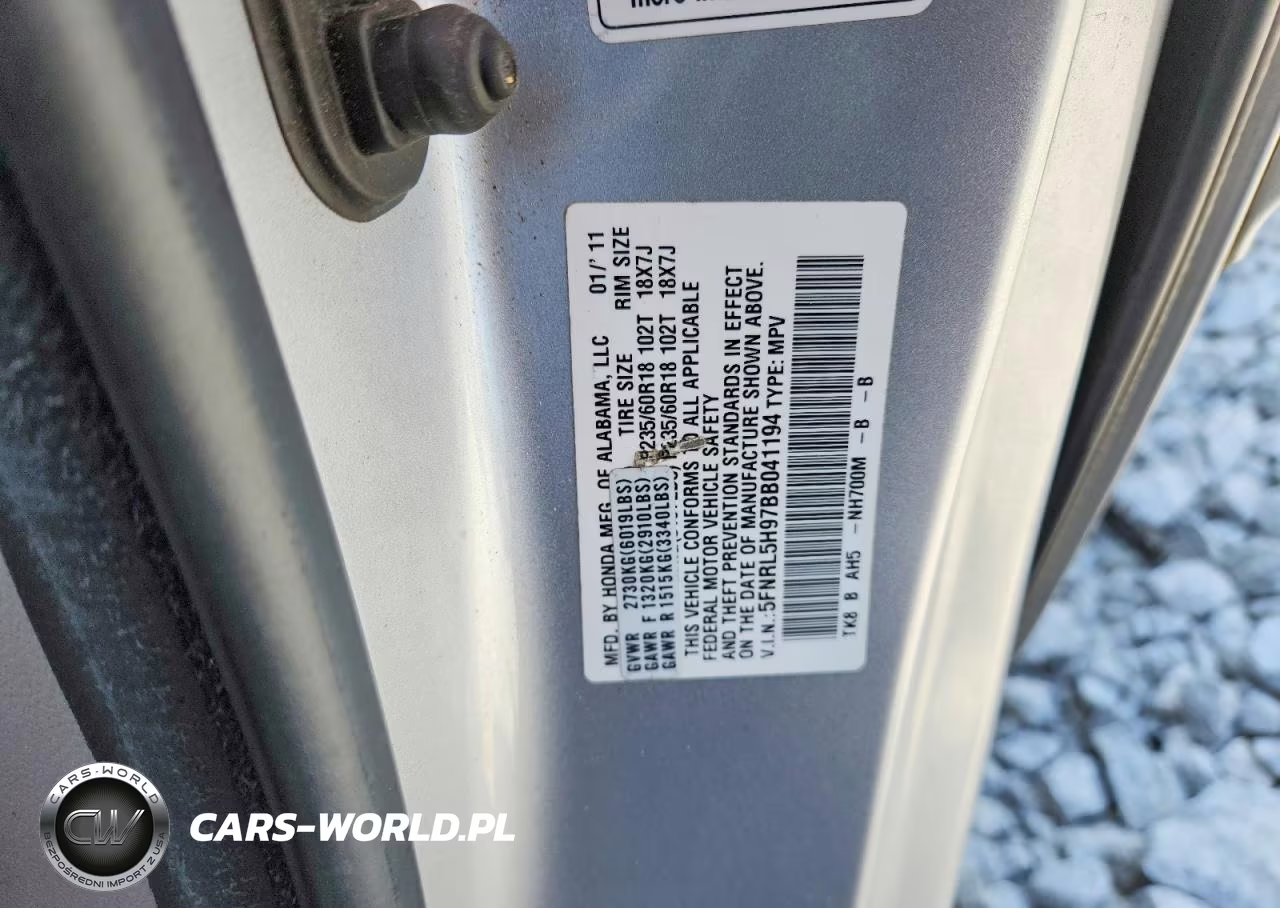 2011 Honda Odyssey Touring VIN:5FNRL5H97BB041194 - 12