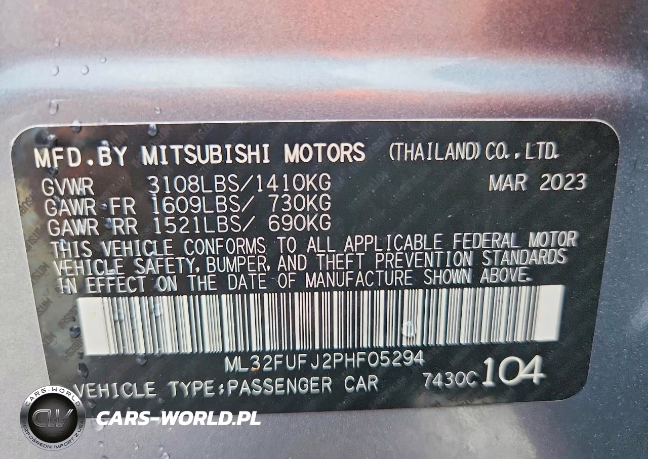 2023 Mitsubishi Mirage G4 Es VIN:ML32FUFJ2PHF05294 - 13