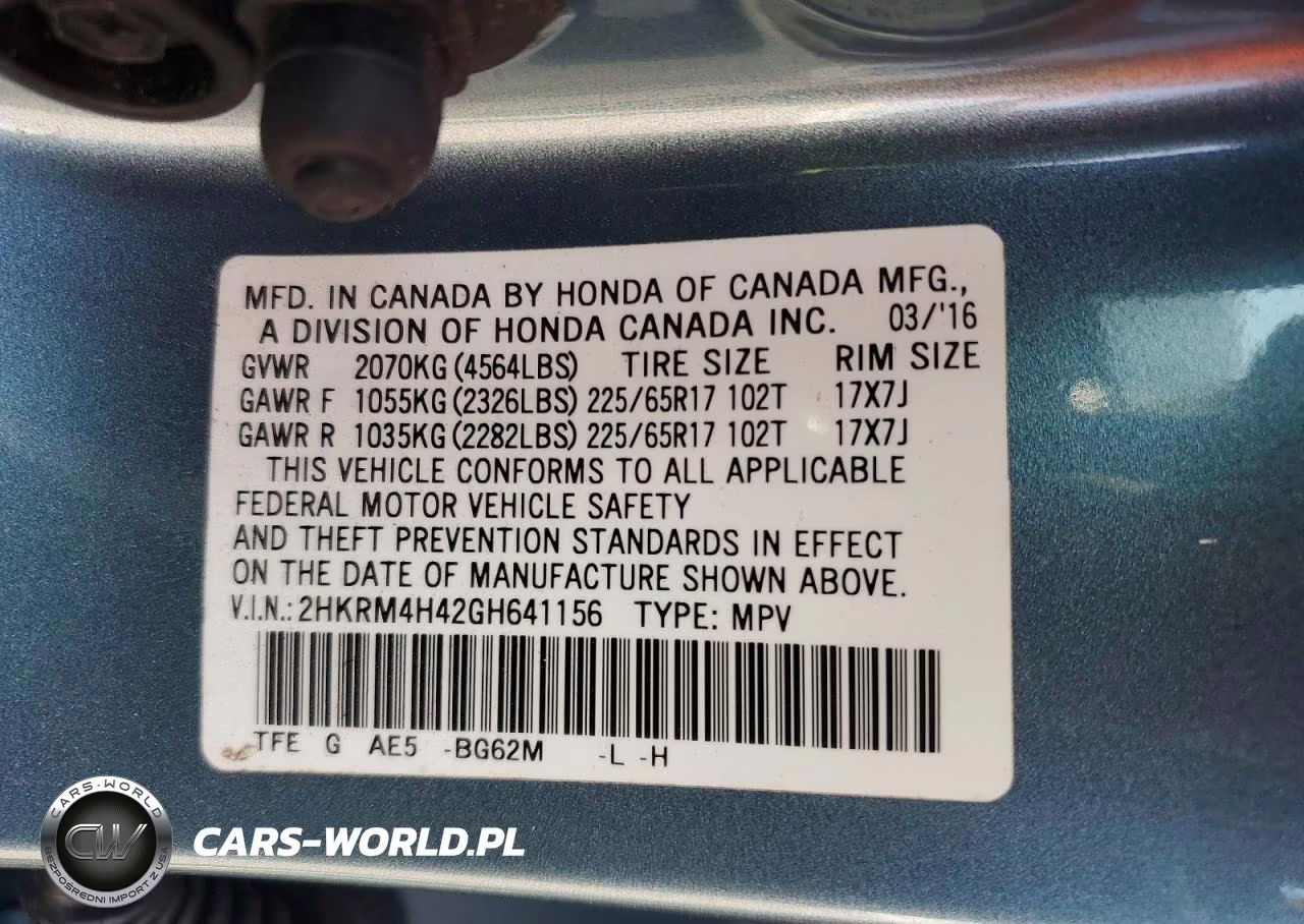 2016 Honda Cr-V Se VIN:2HKRM4H42GH641156 - 13