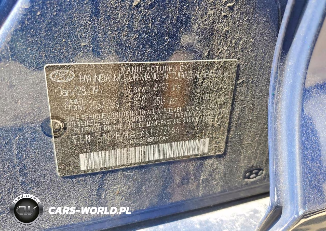 2019 Hyundai Sonata Se VIN:5NPE24AF6KH772566 - 12