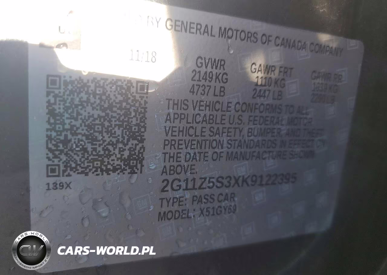 2019 Chevrolet Impala Lt VIN:2G11Z5S3XK9122395 - 12