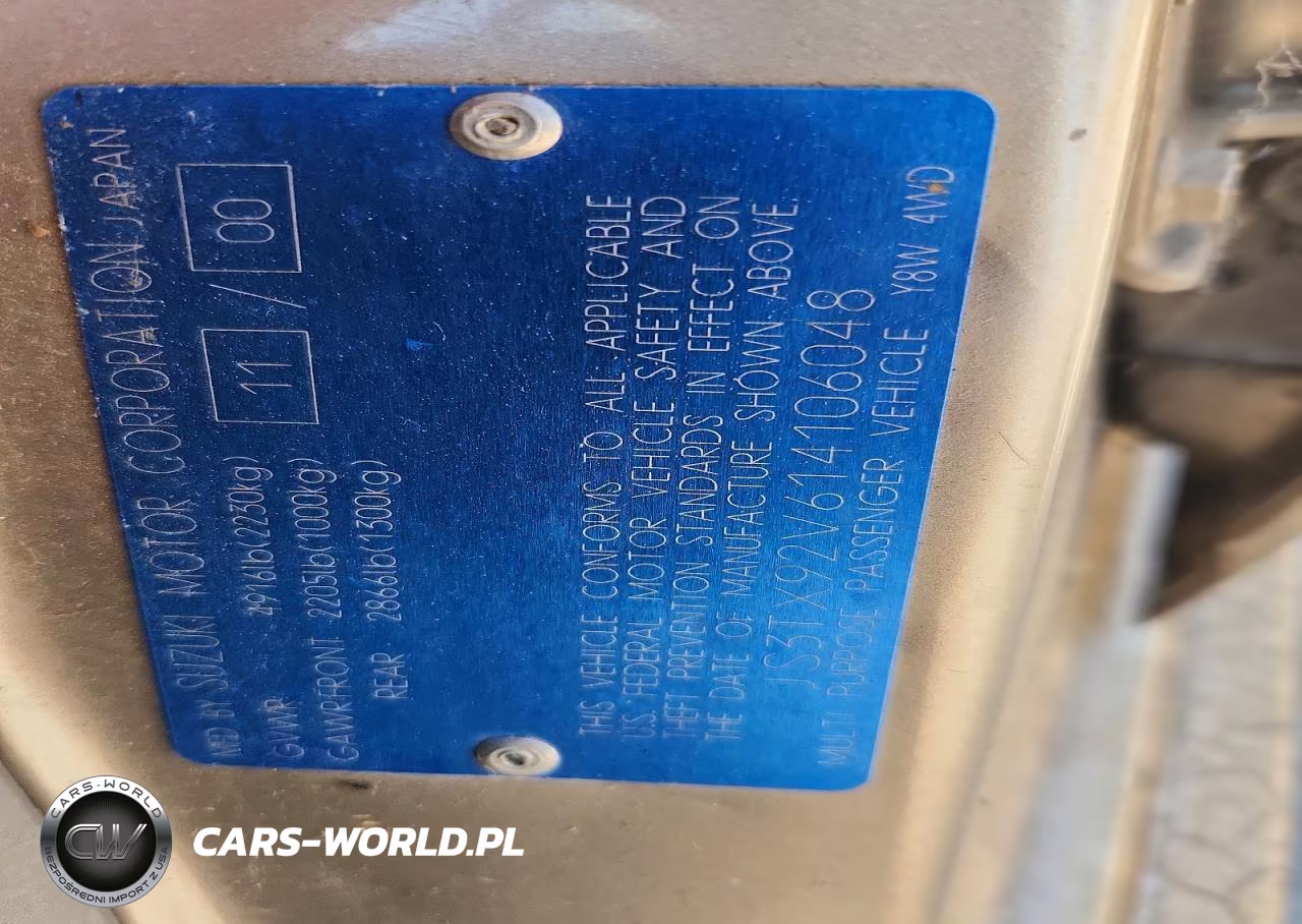 2001 Suzuki Grand Vitara Xl7 Touring VIN:JS3TX92V614106048 - 12