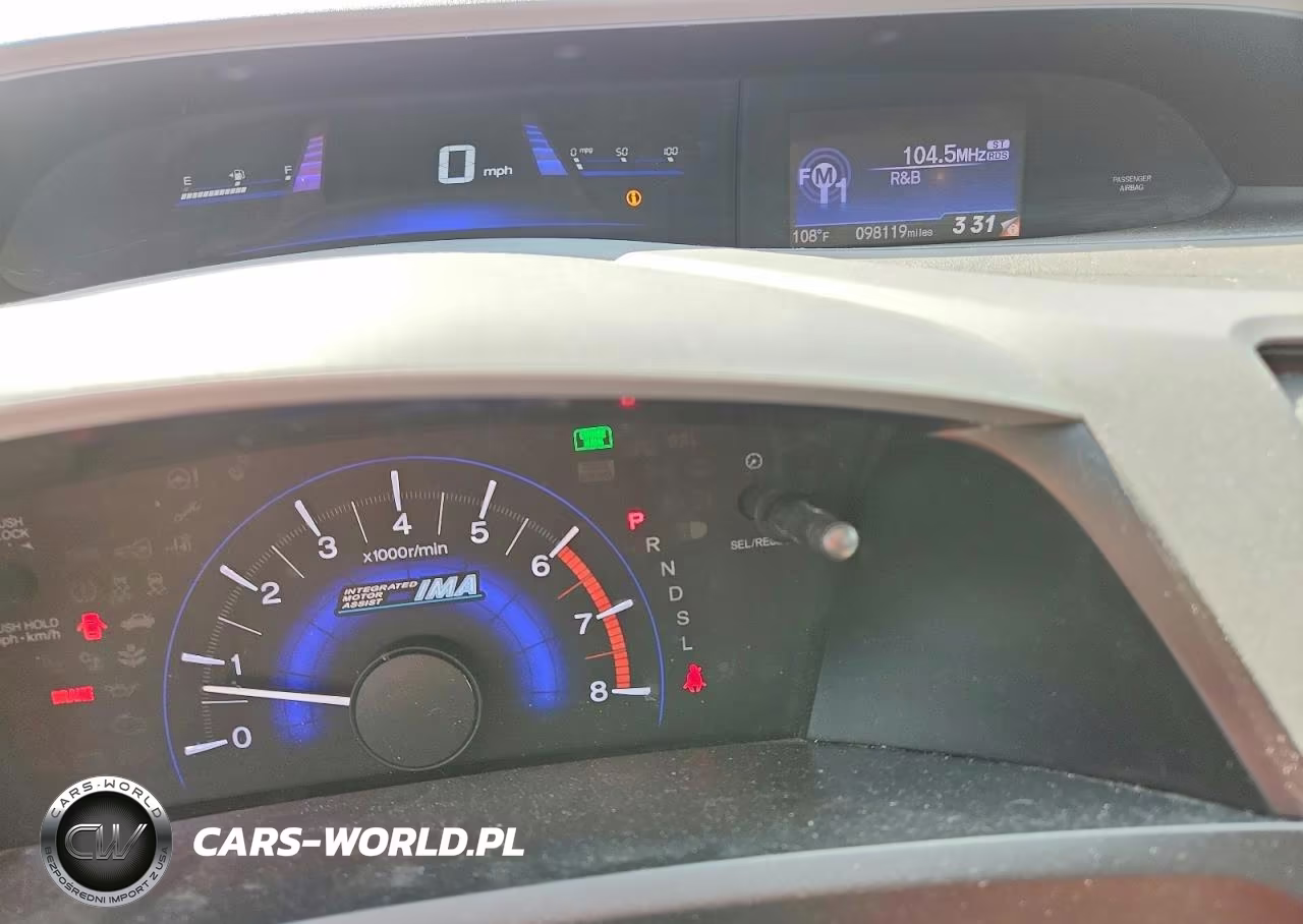 2012 Honda Civic Hybrid VIN:JHMFB4F22CS000836 - 9