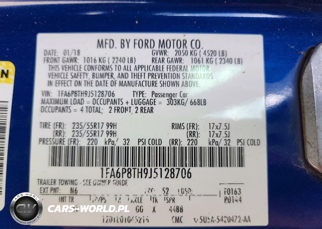 2018 Ford Mustang VIN:1FA6P8TH9J5128706 - 12