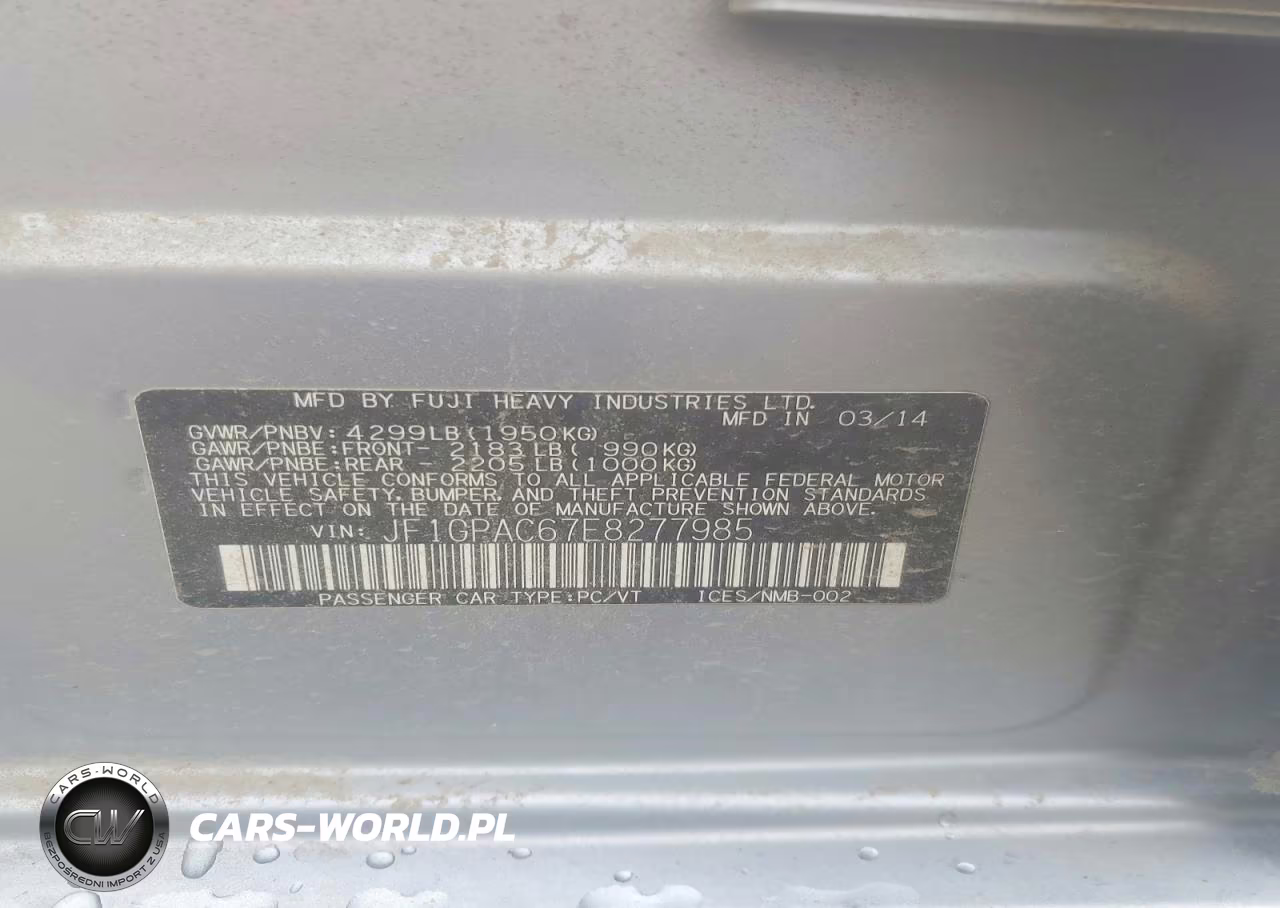 2014 Subaru Impreza VIN:JF1GPAC67E8277985 - 12