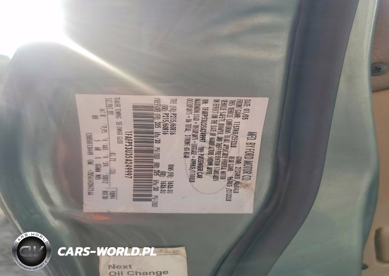 2005 Ford Taurus Se VIN:1FAFP53U35A249997 - 13