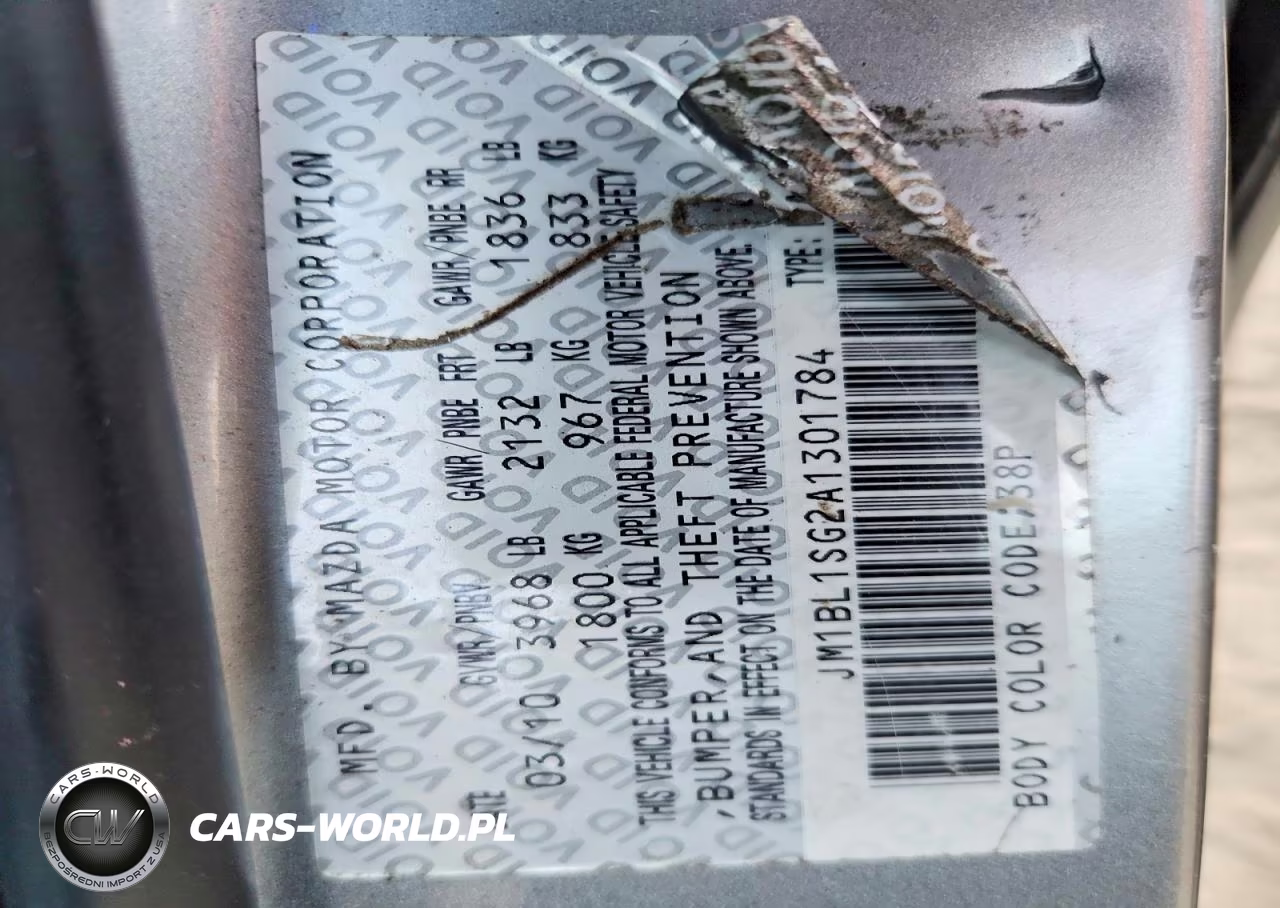 2010 Mazda 3 I VIN:JM1BL1SG2A1301784 - 12